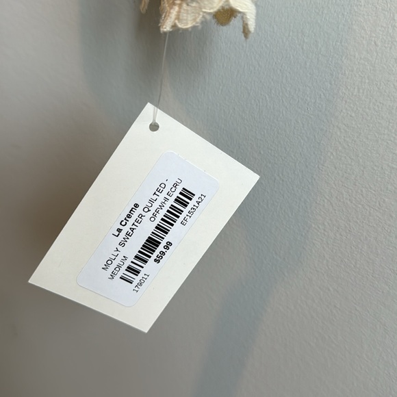 BNWT. Molly Bracken Cream Long Sleeve Lace Blouse. Size M - Picture 3 of 3